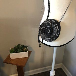 Denim Flower Chain Strap Crossbody Baby Bag